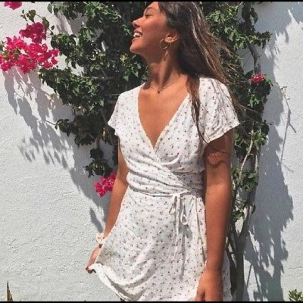 Brandy Melville Robbie wrap dress NAVY